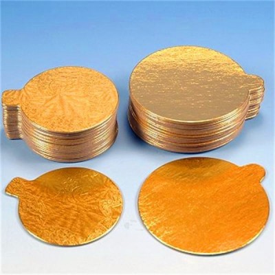 3mm 4inch round cake board Golden Cake Board with Pattern